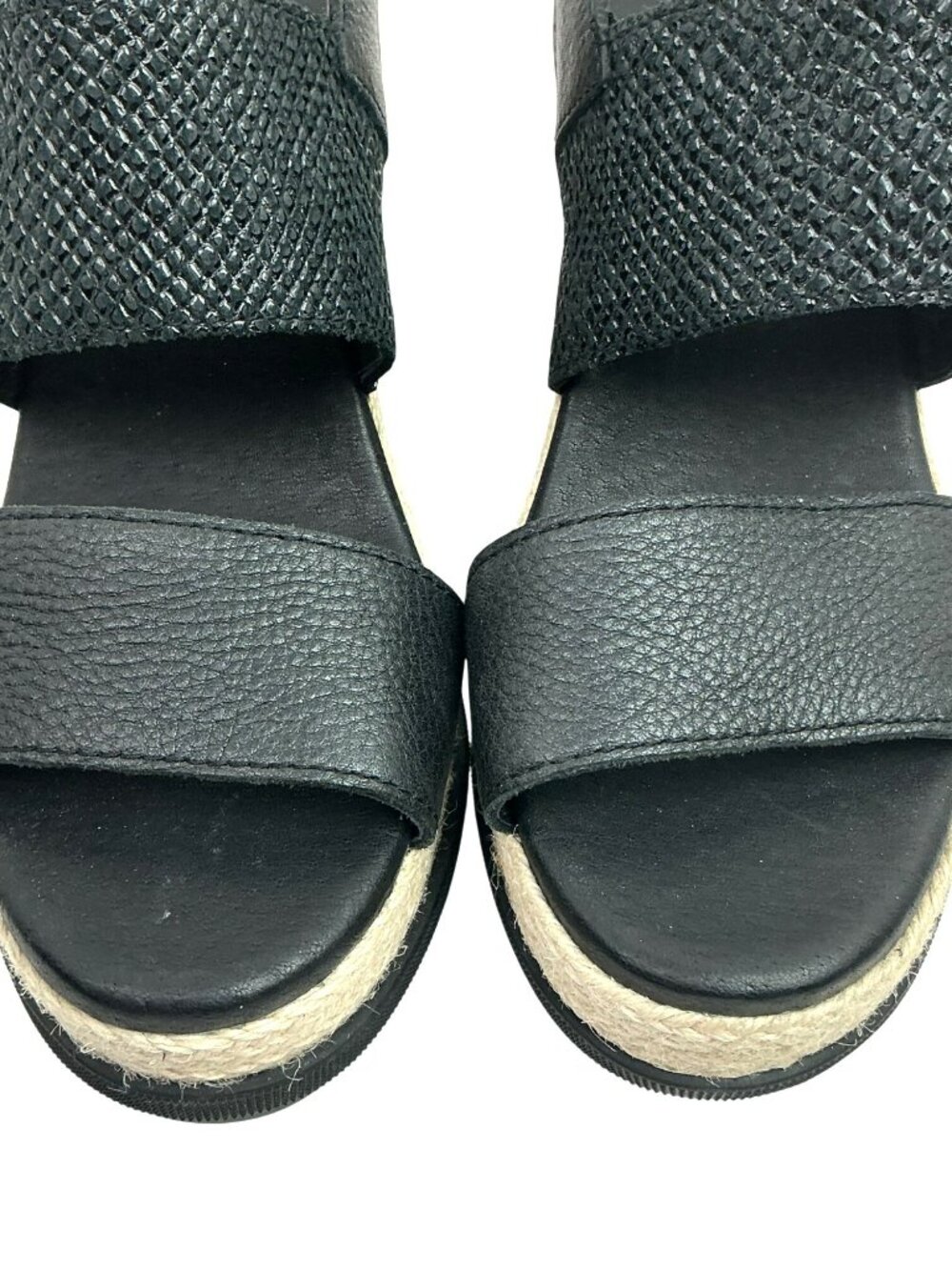 Sorel Joanie ll Slingback Platform Wedge Espadrille Sandals Womens 7.5 Black NEW - Picture 6 of 13